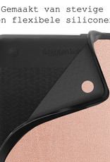 BASEY. Hoes Geschikt voor Kobo Clara 2E Hoesje Bookcase Cover Hoes - Hoesje Geschikt voor Kobo Clara 2E Hoes Cover Case - Rosé Goud
