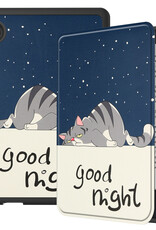 BASEY. Hoes Geschikt voor Kobo Clara 2E Hoesje Bookcase Cover Hoes - Hoesje Geschikt voor Kobo Clara 2E Hoes Cover Case - Kat