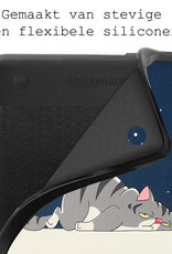 BASEY. Hoes Geschikt voor Kobo Clara 2E Hoesje Bookcase Cover Hoes - Hoesje Geschikt voor Kobo Clara 2E Hoes Cover Case - Kat