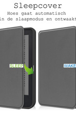BASEY. Hoes Geschikt voor Kobo Clara 2E Hoesje Bookcase Cover Hoes - Hoesje Geschikt voor Kobo Clara 2E Hoes Cover Case - Grijs