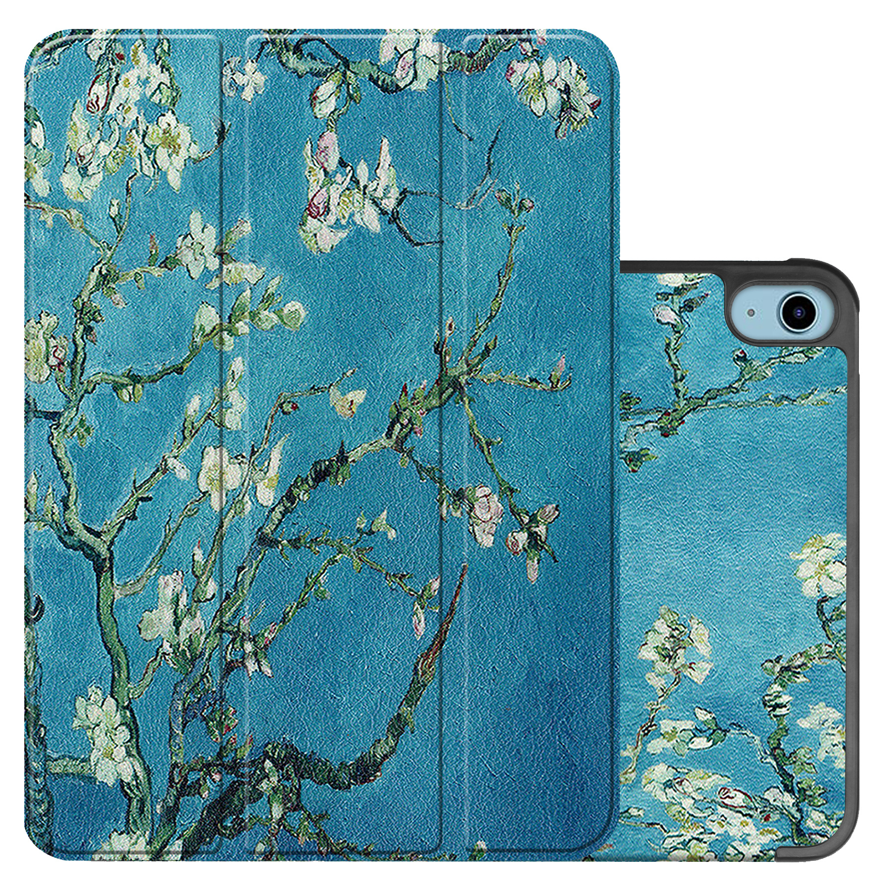 NoXx Hoesje Geschikt voor iPad 2022 Hoesje Case Hard Cover Hoes Book Case - Bloesem