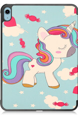 NoXx Hoesje Geschikt voor iPad 2022 Hoesje Case Hard Cover Hoes Book Case - Eenhoorn