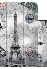 NoXx Hoesje Geschikt voor iPad 2022 Hoesje Case Hard Cover Hoes Book Case - Eiffeltoren
