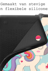 BASEY. Hoes Geschikt voor Kobo Clara 2E Hoesje Bookcase Cover Hoes - Hoesje Geschikt voor Kobo Clara 2E Hoes Cover Case - Eenhoorn