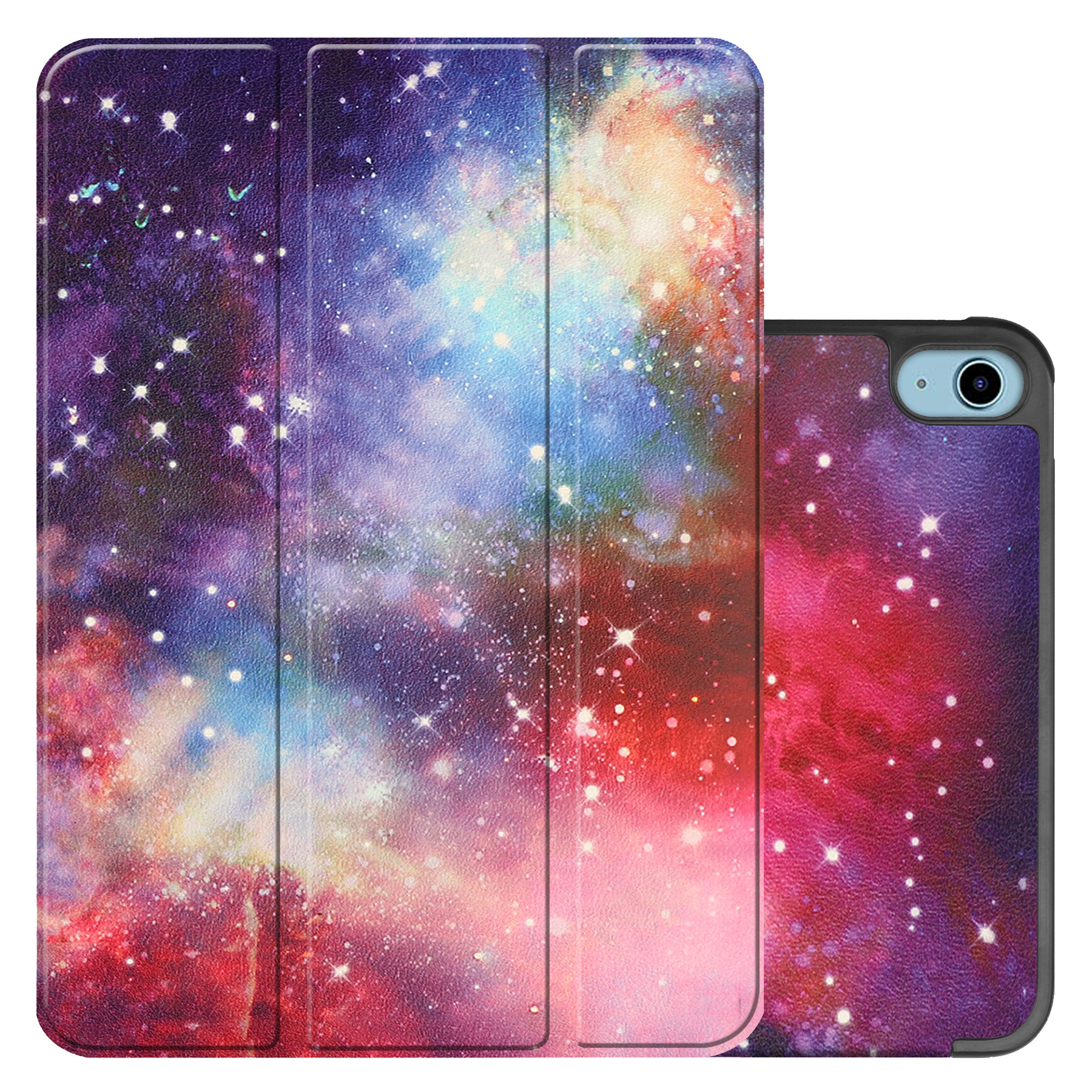NoXx Hoesje Geschikt voor iPad 2022 Hoesje Case Hard Cover Hoes Book Case - Galaxy