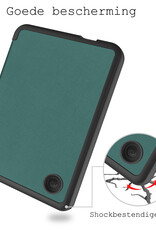 BASEY. Hoes Geschikt voor Kobo Clara 2E Hoesje Bookcase Cover Hoes - Hoesje Geschikt voor Kobo Clara 2E Hoes Cover Case - Donkergroen