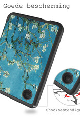 BASEY. Hoes Geschikt voor Kobo Clara 2E Hoesje Bookcase Cover Hoes - Hoesje Geschikt voor Kobo Clara 2E Hoes Cover Case - Bloesem