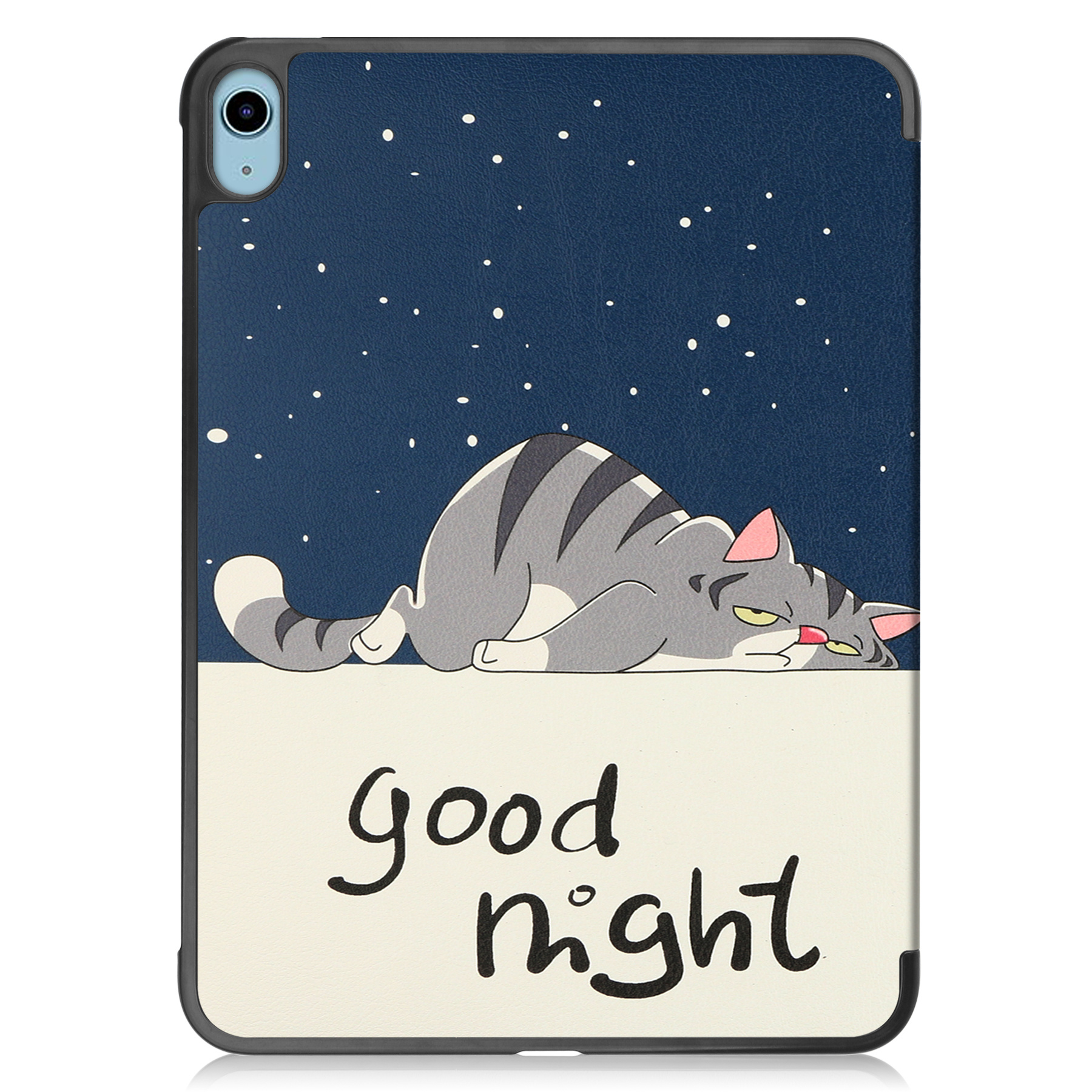 NoXx Hoesje Geschikt voor iPad 2022 Hoesje Case Hard Cover Hoes Book Case - Kat