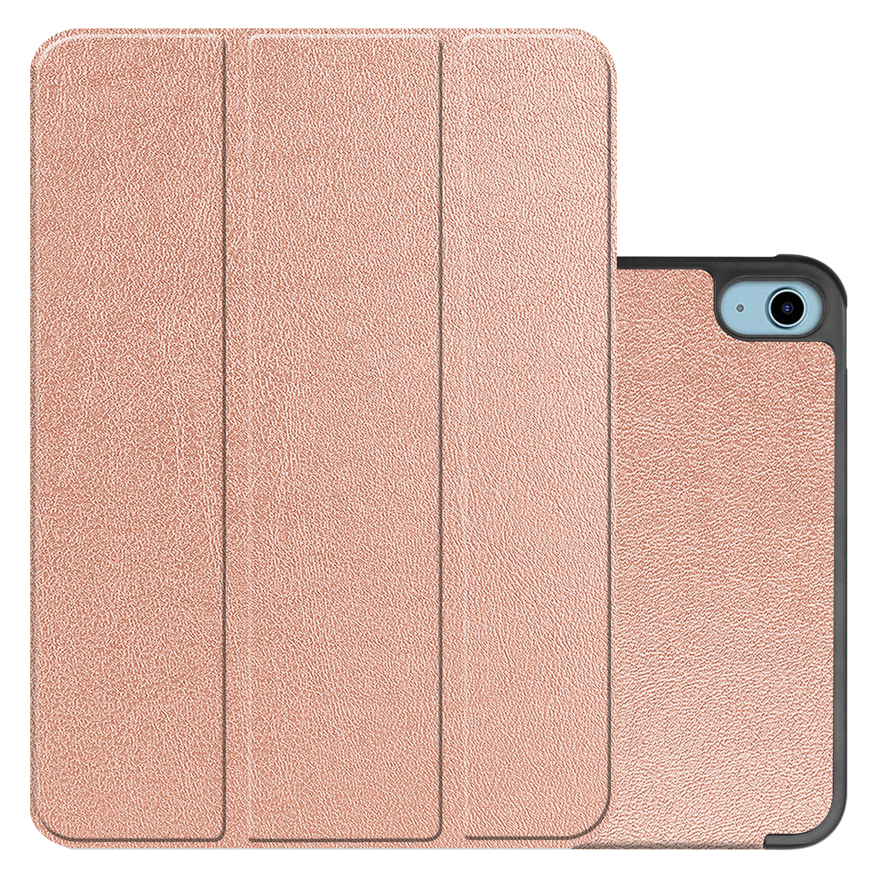 NoXx Hoesje Geschikt voor iPad 2022 Hoesje Case Hard Cover Hoes Book Case - Rosé goud