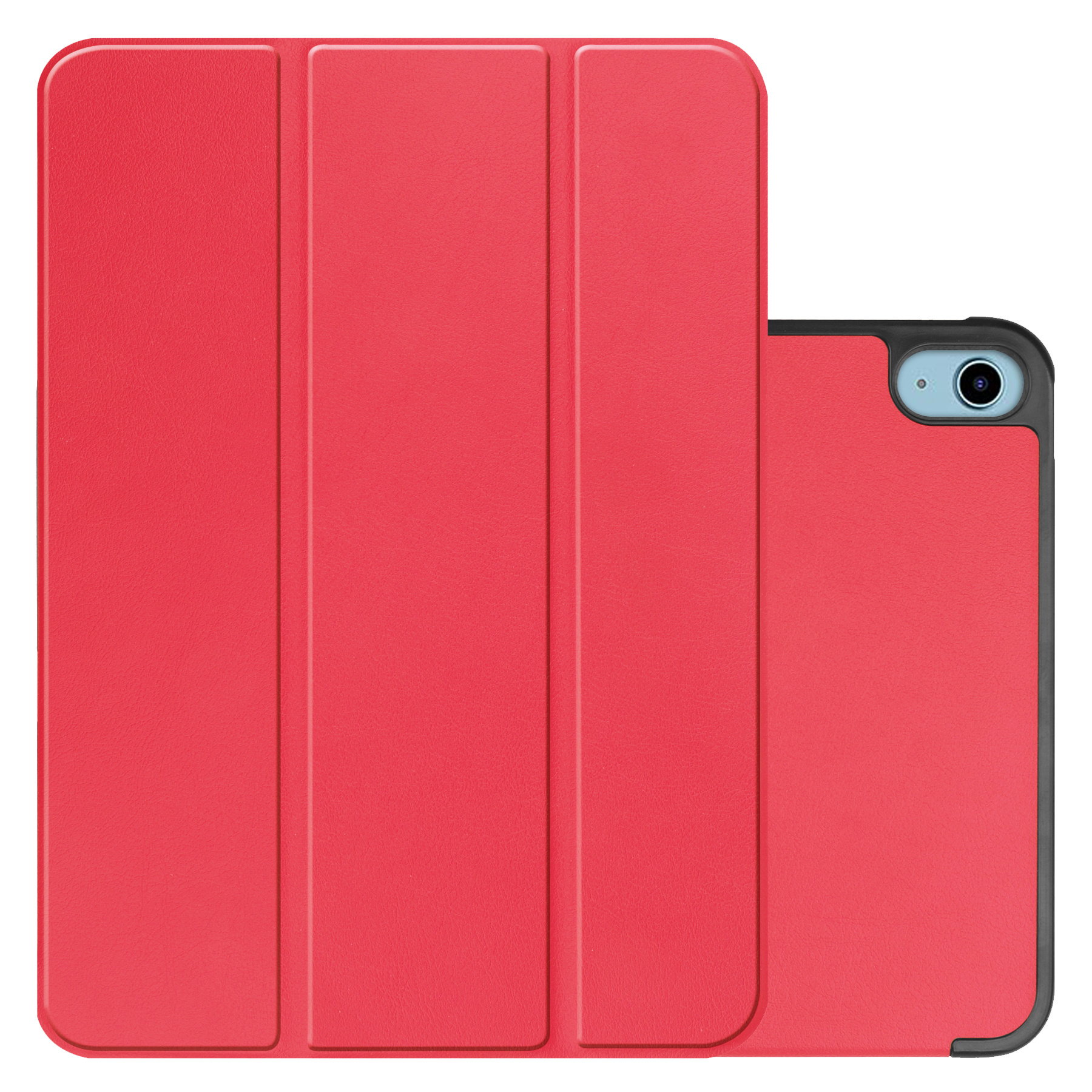 NoXx Hoesje Geschikt voor iPad 2022 Hoesje Case Hard Cover Hoes Book Case - Rood