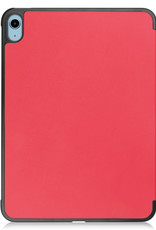 iPad 10 2022 Hoesje Hardcover Hoes Book Case - Rood