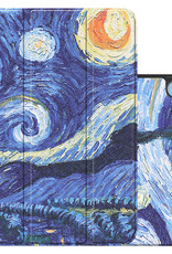 NoXx Hoesje Geschikt voor iPad 2022 Hoesje Case Hard Cover Hoes Book Case - Sterrenhemel