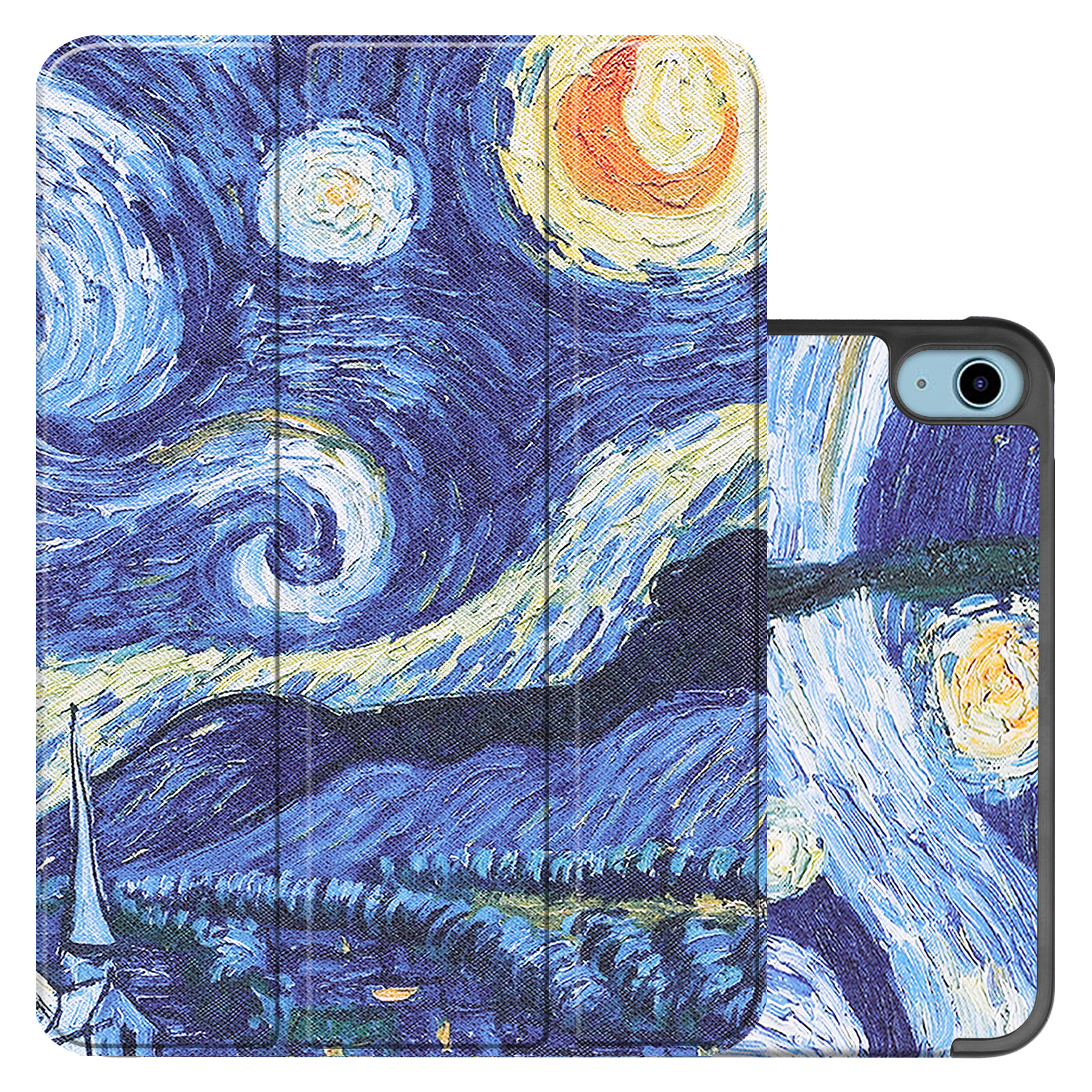 NoXx Hoesje Geschikt voor iPad 2022 Hoesje Case Hard Cover Hoes Book Case - Sterrenhemel