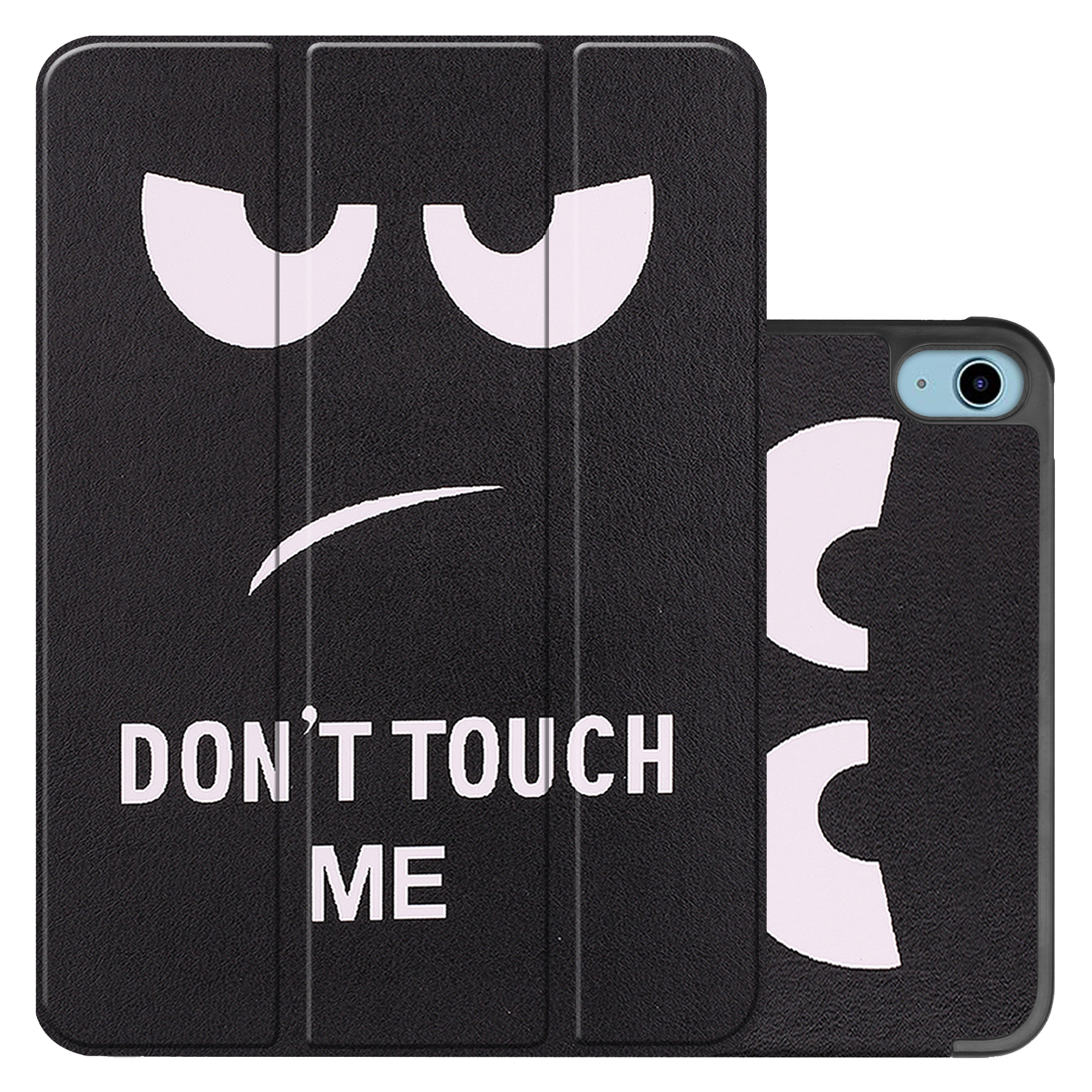 NoXx Hoesje Geschikt voor iPad 2022 Hoesje Case Hard Cover Hoes Book Case - Don't Touch Me