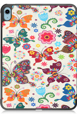 NoXx Hoesje Geschikt voor iPad 2022 Hoesje Case Hard Cover Hoes Book Case - Vlinders
