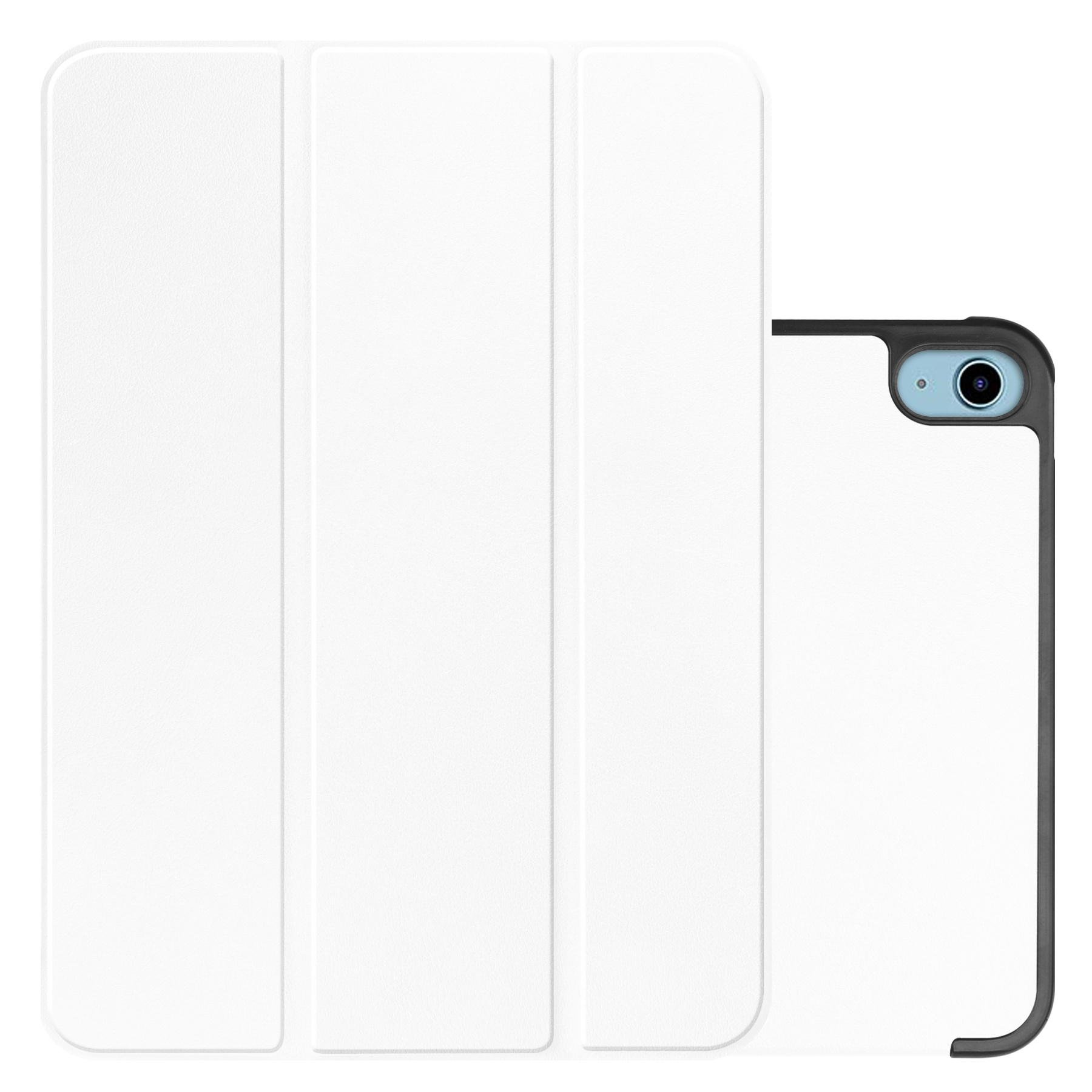 NoXx Hoesje Geschikt voor iPad 2022 Hoesje Case Hard Cover Hoes Book Case - Wit