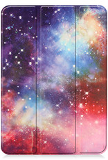 Nomfy Hoes Geschikt voor iPad 2022 Hoes Tri-fold Tablet Hoesje Case - Hoesje Geschikt voor iPad 10 Hoesje Hardcover Bookcase - Galaxy