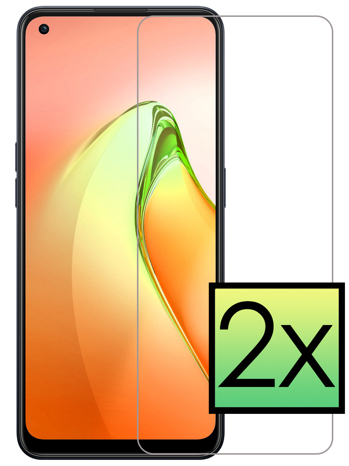 NoXx Screenprotector Geschikt voor OPPO Reno 8 Pro Screenprotector Tempered Glass Gehard Glas Beschermglas - 2x