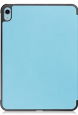 Nomfy Hoes Geschikt voor iPad 2022 Hoes Tri-fold Tablet Hoesje Case - Hoesje Geschikt voor iPad 10 Hoesje Hardcover Bookcase - Lichtblauw
