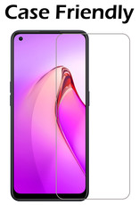 Nomfy Hoesje Geschikt voor OPPO Reno 8 Hoesje Siliconen Cover Case Met Screenprotector - Hoes Geschikt voor OPPO Reno 8 Hoes Back Case - Transparant