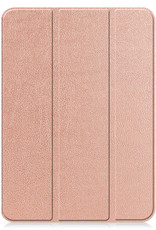 iPad 10 Hoesje Book Case Hard Cover Hoes - iPad 10 2022 Hoes Hardcase - Rose Goud