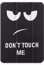 Nomfy Hoes Geschikt voor iPad 2022 Hoes Tri-fold Tablet Hoesje Case - Hoesje Geschikt voor iPad 10 Hoesje Hardcover Bookcase - Don't Touch Me