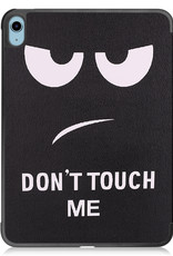 Nomfy Hoes Geschikt voor iPad 2022 Hoes Tri-fold Tablet Hoesje Case - Hoesje Geschikt voor iPad 10 Hoesje Hardcover Bookcase - Don't Touch Me