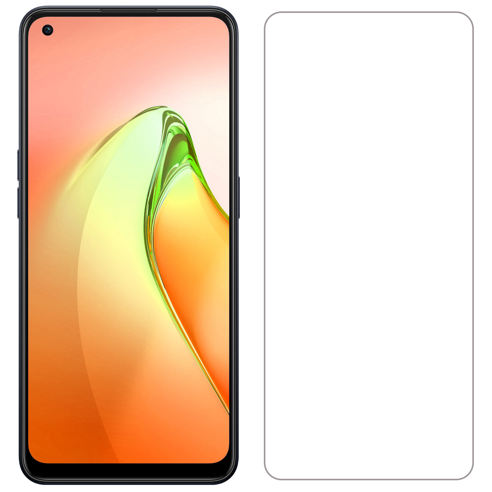 NoXx Hoes Geschikt voor OPPO Reno 8 Hoesje Siliconen Cover Shock Proof Back Case Shockproof Hoes Met 2x Screenprotector - Transparant