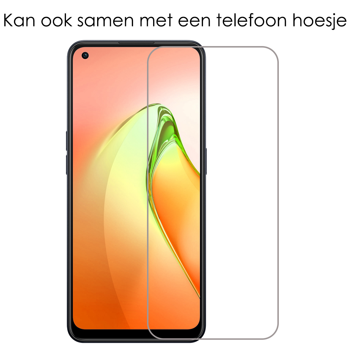NoXx Hoes Geschikt voor OPPO Reno 8 Hoesje Siliconen Cover Shock Proof Back Case Shockproof Hoes Met 2x Screenprotector - Transparant