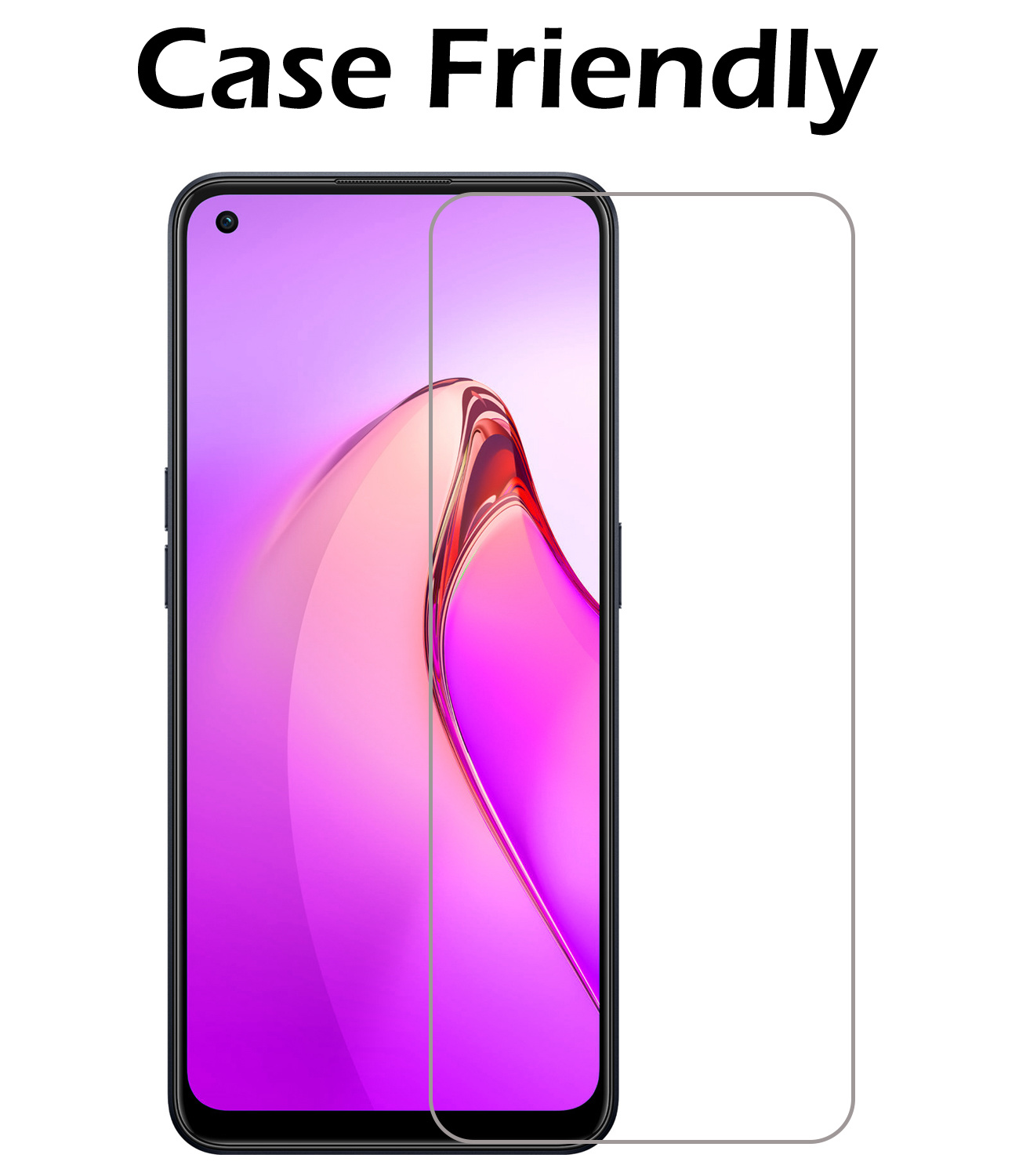 Nomfy Screenprotector Geschikt voor OPPO Reno 8 Screenprotector Bescherm Glas Tempered Glass - Screenprotector Geschikt voor OPPO Reno 8 Screen Protector - 3 PACK