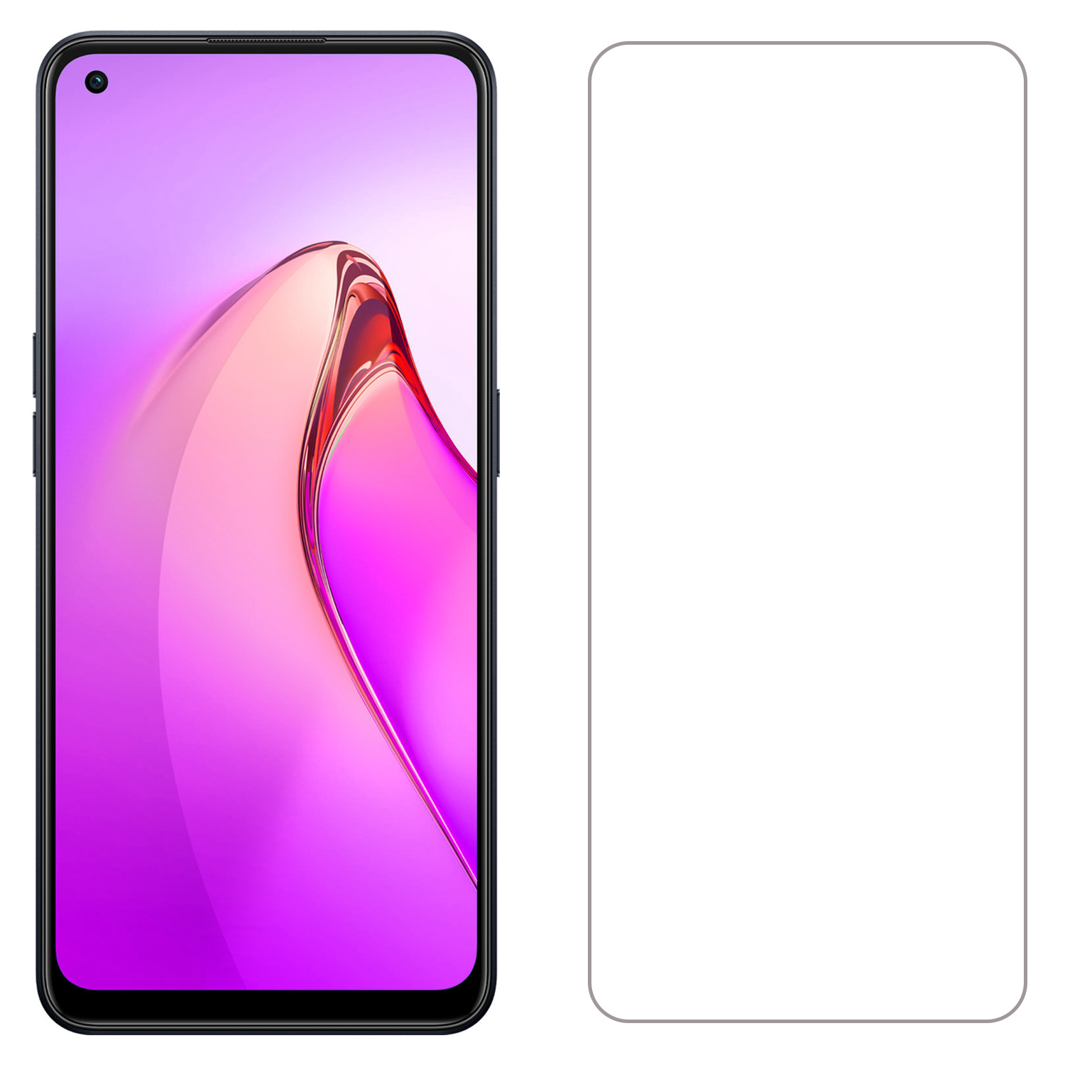 Nomfy Screenprotector Geschikt voor OPPO Reno 8 Screenprotector Bescherm Glas Tempered Glass - Screenprotector Geschikt voor OPPO Reno 8 Screen Protector - 3 PACK