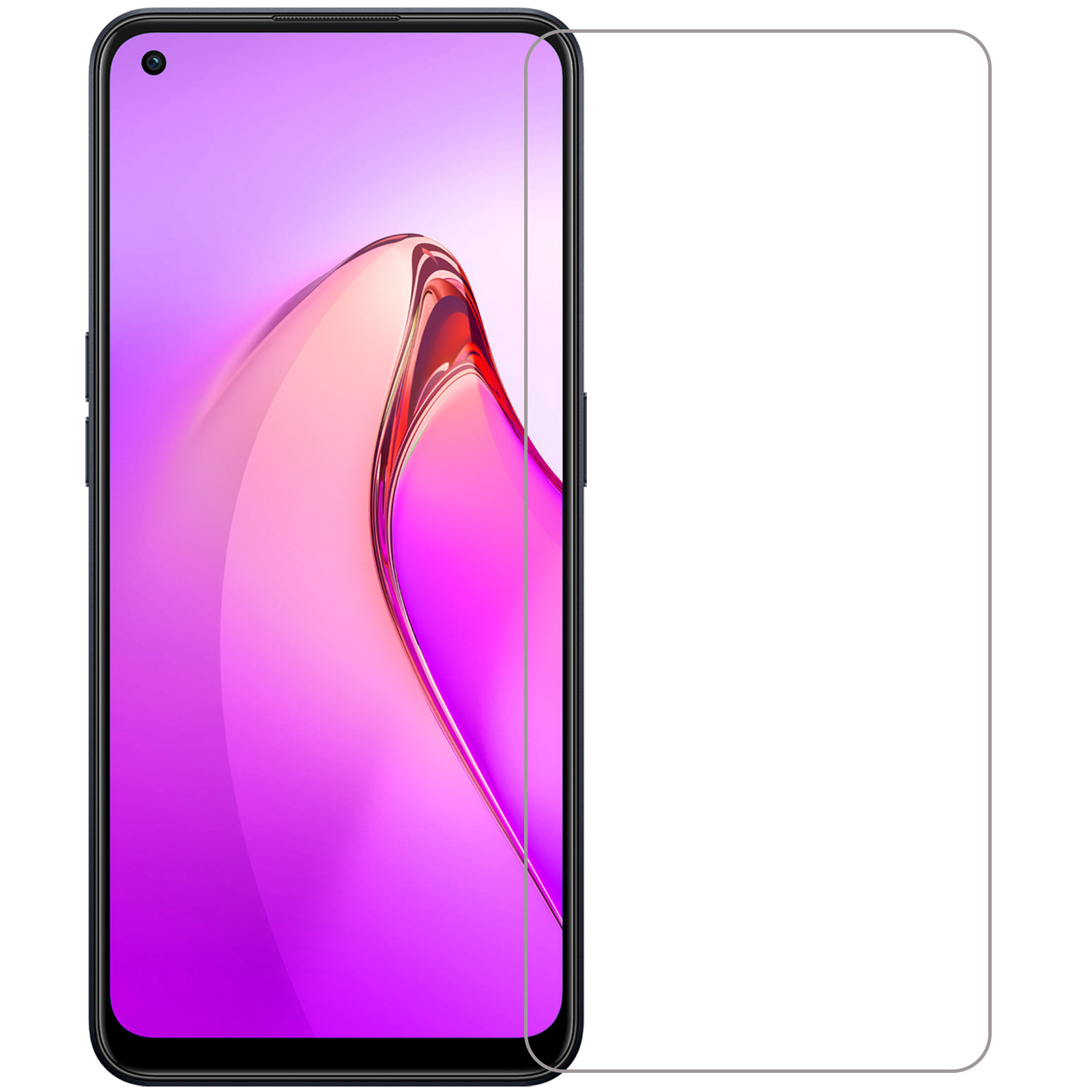 Nomfy Screenprotector Geschikt voor OPPO Reno 8 Screenprotector Bescherm Glas Tempered Glass - Screenprotector Geschikt voor OPPO Reno 8 Screen Protector - 3 PACK