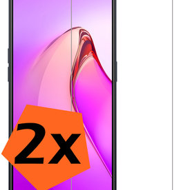 Nomfy Oppo Reno8 Screenprotector Glas - 2 PACK