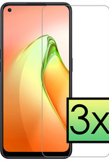 NoXx Screenprotector Geschikt voor OPPO Reno 8 Screenprotector Tempered Glass Gehard Glas Beschermglas - 3x