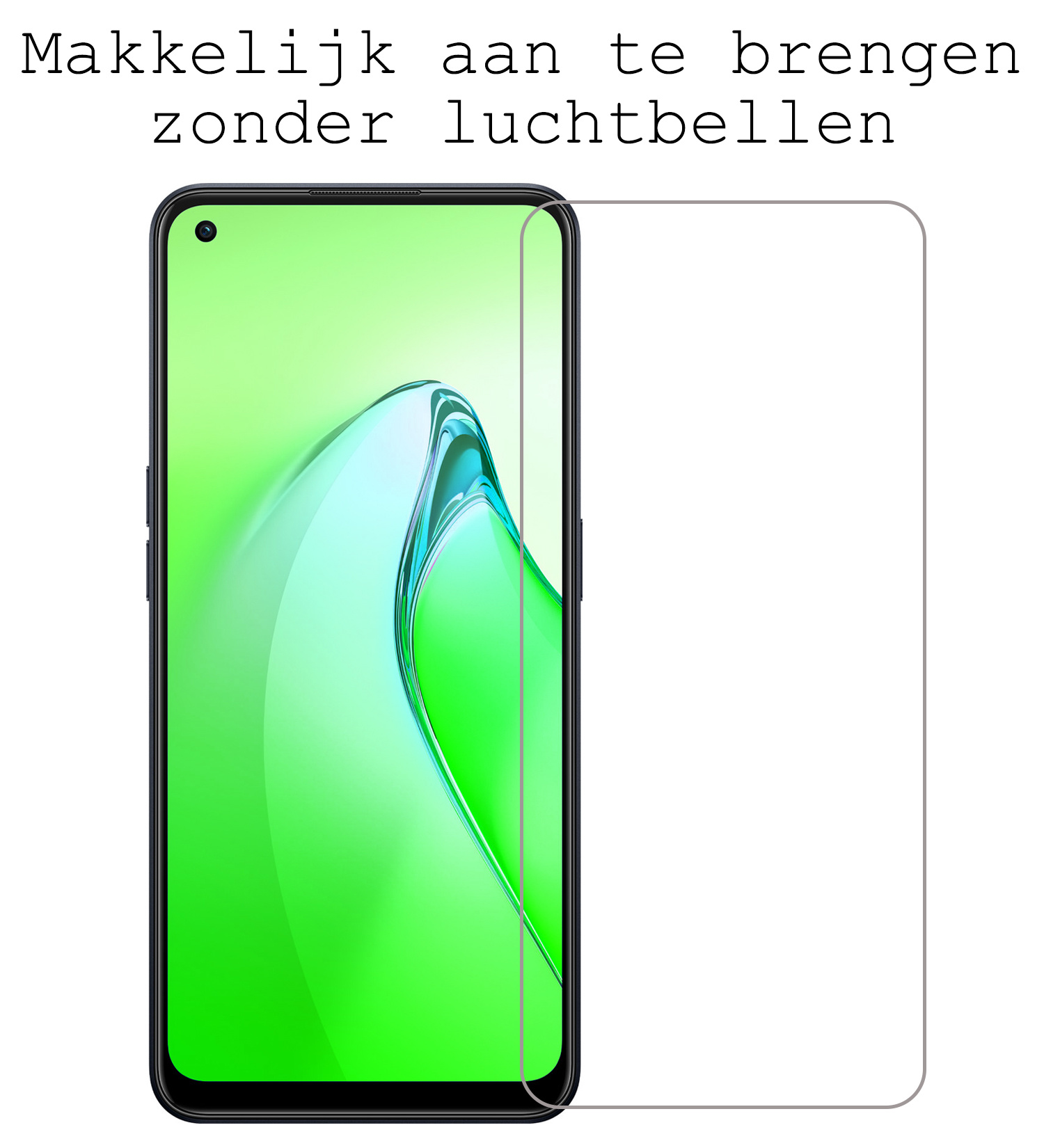 BASEY. Screenprotector Geschikt voor OPPO Reno 8 Screenprotector Tempered Glass - Screenprotector Geschikt voor OPPO Reno 8 Beschermglas Screen Protector Glas