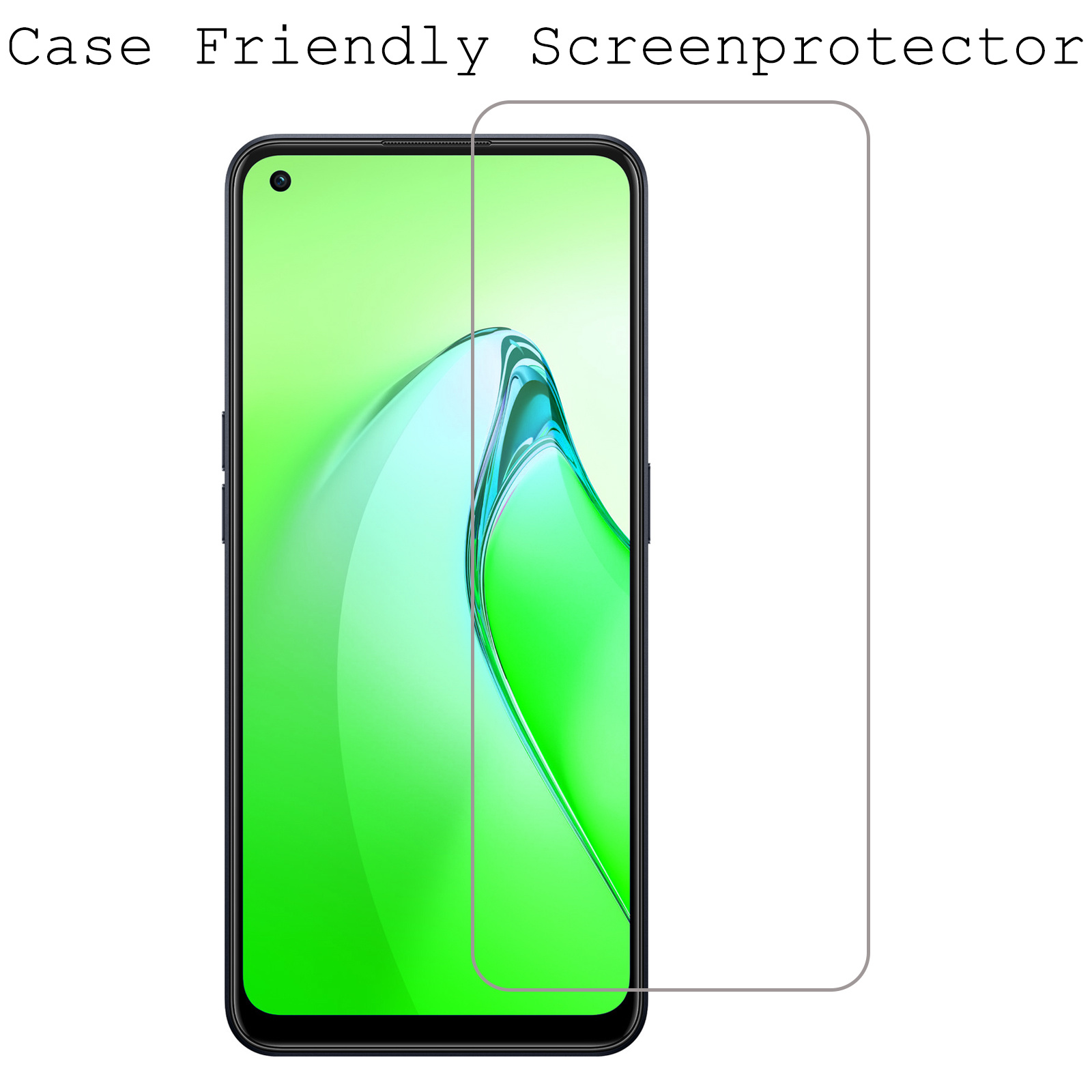 BASEY. Screenprotector Geschikt voor OPPO Reno 8 Screenprotector Tempered Glass - Screenprotector Geschikt voor OPPO Reno 8 Beschermglas Screen Protector Glas