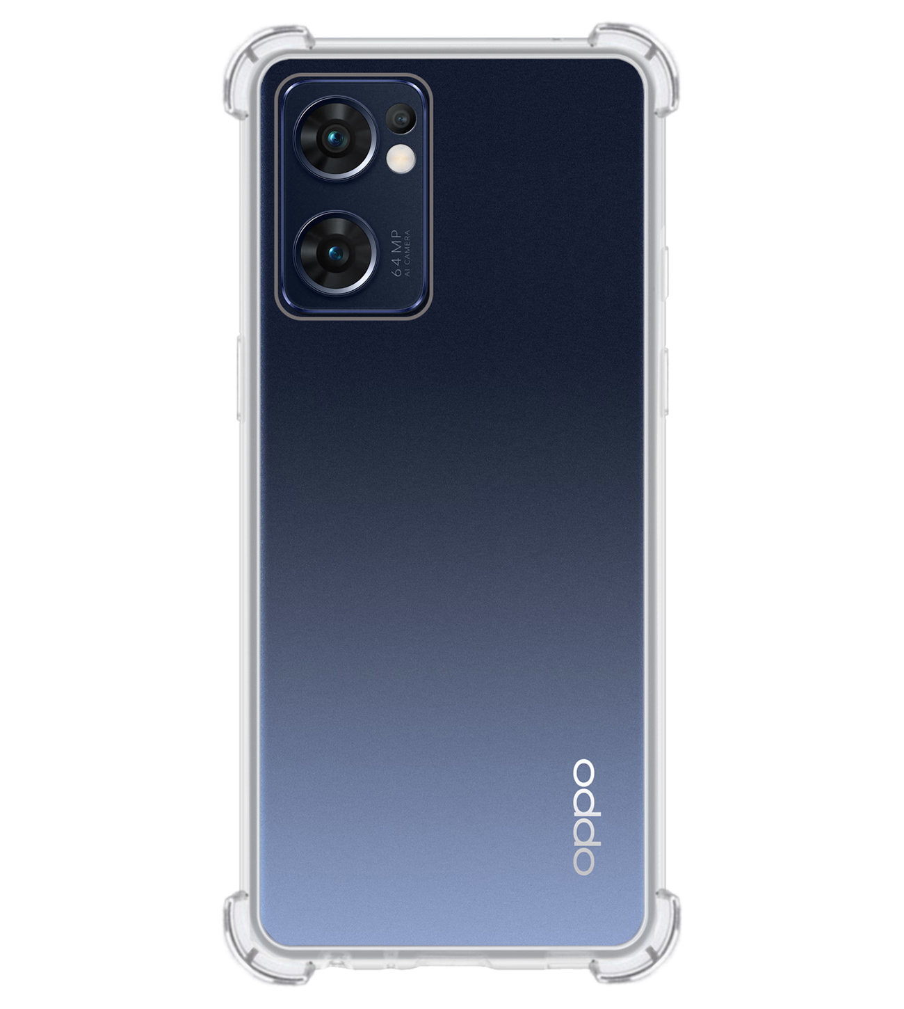 OPPO Find X5 Lite Hoesje Shock Proof Met 2x Screenprotector Tempered Glass - OPPO Find X5 Lite Screen Protector Beschermglas Hoes Shockproof - Transparant