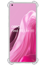 OPPO Find X5 Lite Hoesje Transparant Cover Shock Proof Case Hoes Met Screenprotector