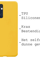 BASEY. Hoes Geschikt voor OPPO Find X5 Lite Hoesje Siliconen Back Cover Case Met Screenprotector - Hoesje Geschikt voor OPPO X5 Lite Hoes Cover Hoesje - Geel