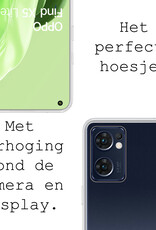 BASEY. Hoes Geschikt voor OPPO Find X5 Lite Hoesje Siliconen Back Cover Case Met Screenprotector - Hoesje Geschikt voor OPPO X5 Lite Hoes Cover Hoesje - Transparant