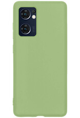 BASEY. Hoes Geschikt voor OPPO Find X5 Lite Hoesje Siliconen Back Cover Case Met 2x Screenprotector - Hoesje Geschikt voor OPPO X5 Lite Hoes Cover Hoesje - Groen