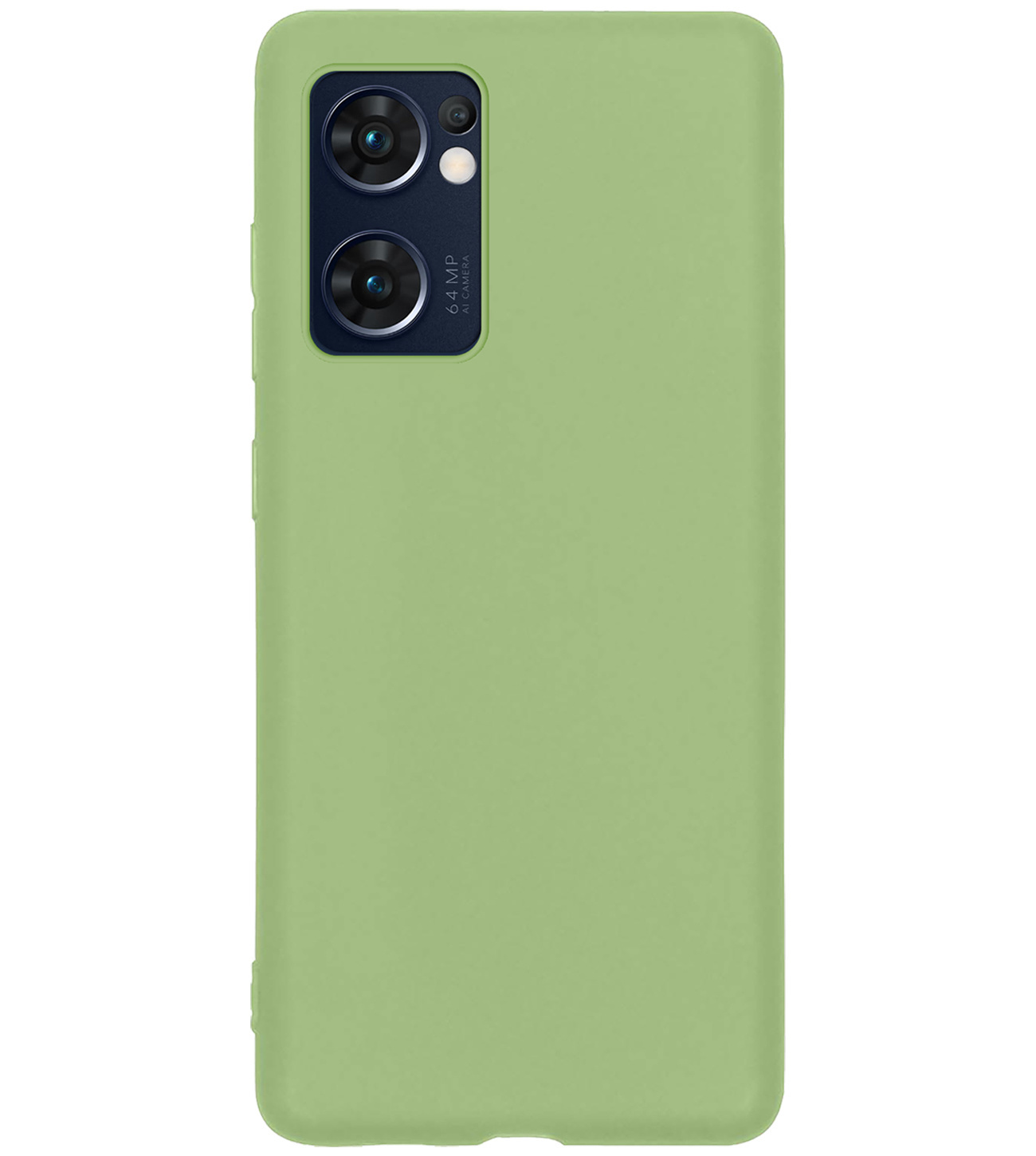 Hoes Geschikt voor OPPO Find X5 Lite Hoesje Siliconen Back Cover Case Met 2x Screenprotector - Hoesje Geschikt voor OPPO X5 Lite Hoes Cover Hoesje - Groen