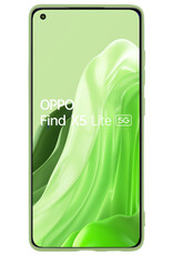 BASEY. Hoes Geschikt voor OPPO Find X5 Lite Hoesje Siliconen Back Cover Case Met 2x Screenprotector - Hoesje Geschikt voor OPPO X5 Lite Hoes Cover Hoesje - Groen