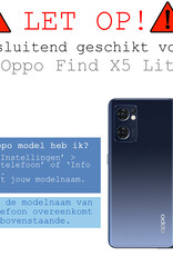 BASEY. Hoes Geschikt voor OPPO Find X5 Lite Hoesje Siliconen Back Cover Case Met 2x Screenprotector - Hoesje Geschikt voor OPPO X5 Lite Hoes Cover Hoesje - Transparant