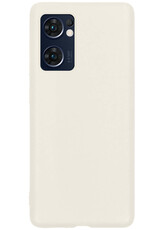 BASEY. Hoes Geschikt voor OPPO Find X5 Lite Hoesje Siliconen Back Cover Case Met 2x Screenprotector - Hoesje Geschikt voor OPPO X5 Lite Hoes Cover Hoesje - Wit