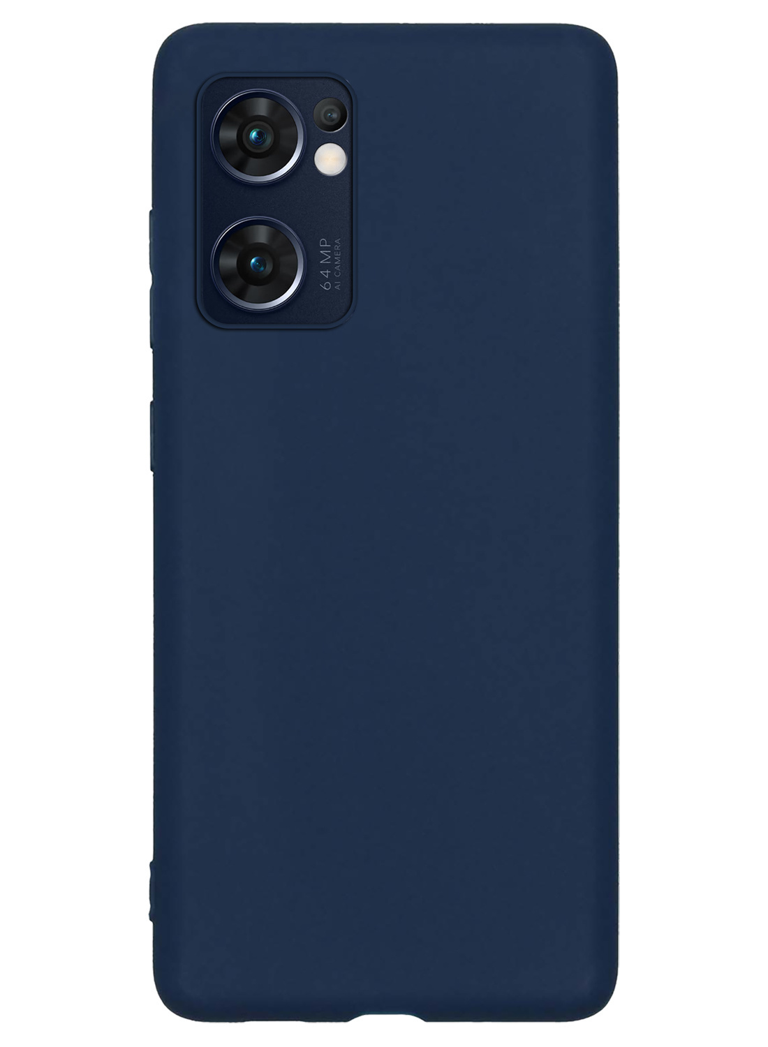 Hoes Geschikt voor OPPO Find X5 Lite Hoesje Cover Siliconen Back Case Hoes Met Screenprotector - Donkerblauw
