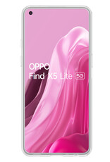 NoXx Hoes Geschikt voor OPPO Find X5 Lite Hoesje Cover Siliconen Back Case Hoes Met Screenprotector - Transparant