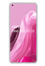 OPPO Find X5 Lite Hoesje Back Cover Siliconen Case Hoes Met Screenprotector - Transparant