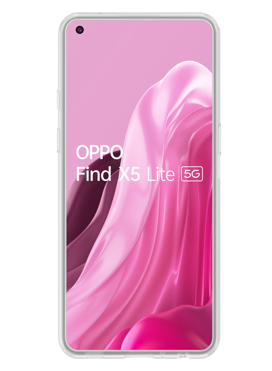 NoXx Hoes Geschikt voor OPPO Find X5 Lite Hoesje Cover Siliconen Back Case Hoes Met Screenprotector - Transparant