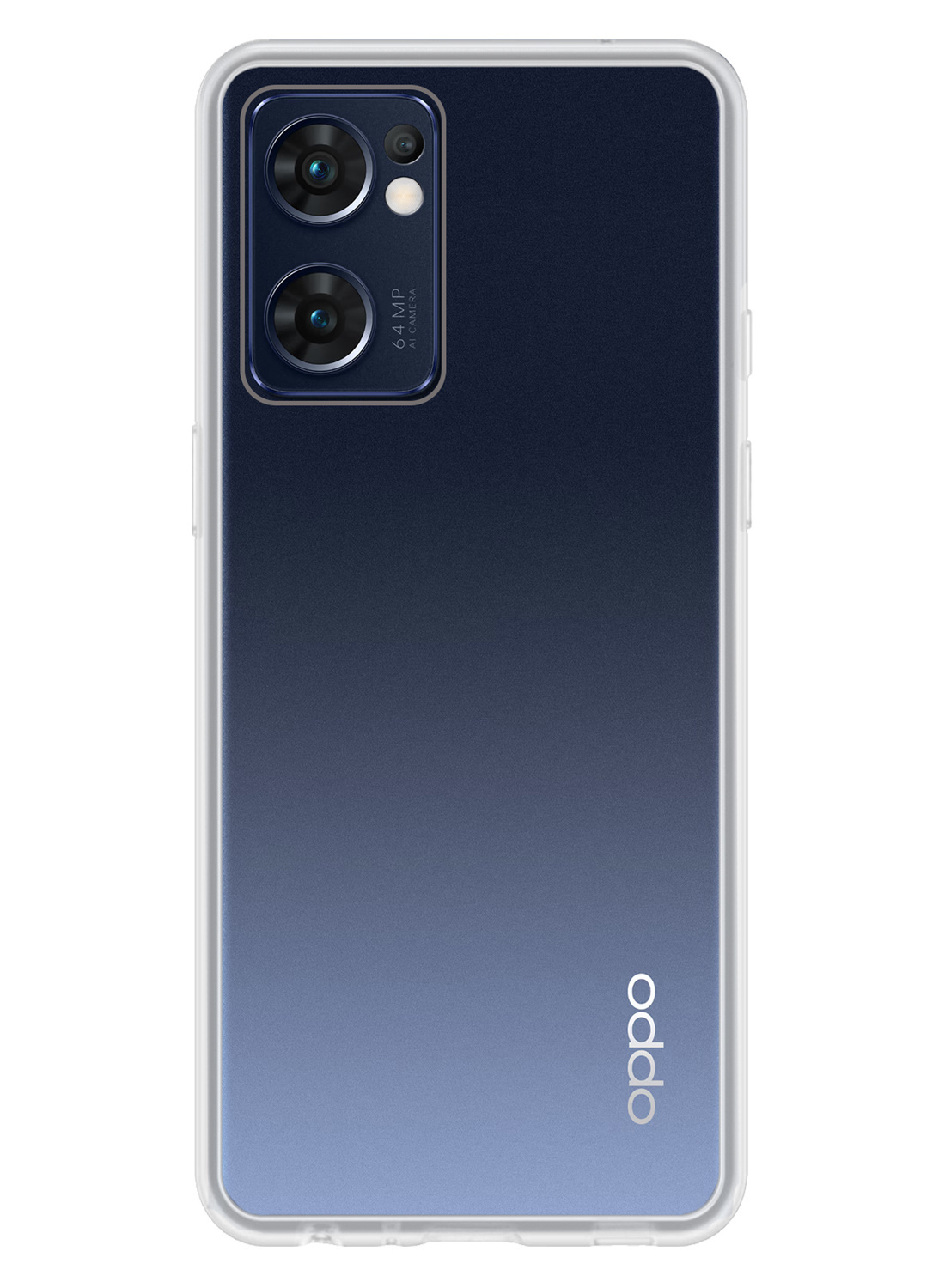 OPPO Find X5 Lite Hoesje Back Cover Siliconen Case Hoes Met Screenprotector - Transparant